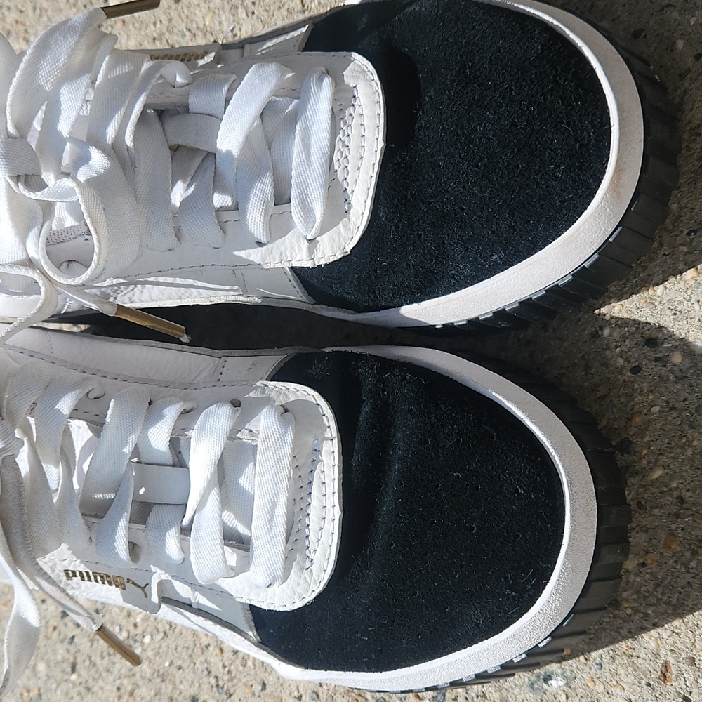Puma Suede and leather sneakers sz 7 - Picture 4 of 8